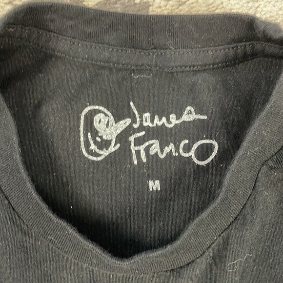 Lot of 2 James Franco Graphic T Shirts Tees Black Short Sleeve Sz M - Picture 10 of 12